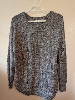 RD Style Marled Black Crewneck Sweater Size M